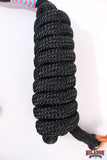 HILASON Western Horse Poly Rope Tied Adjustable Halter 8 Ft Lead Black
