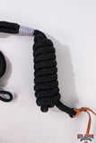 HILASON Western Horse Poly Rope Tied Adjustable Halter 8 Ft Lead Black