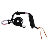 HILASON Western Horse Poly Rope Tied Adjustable Halter 8 Ft Lead Black