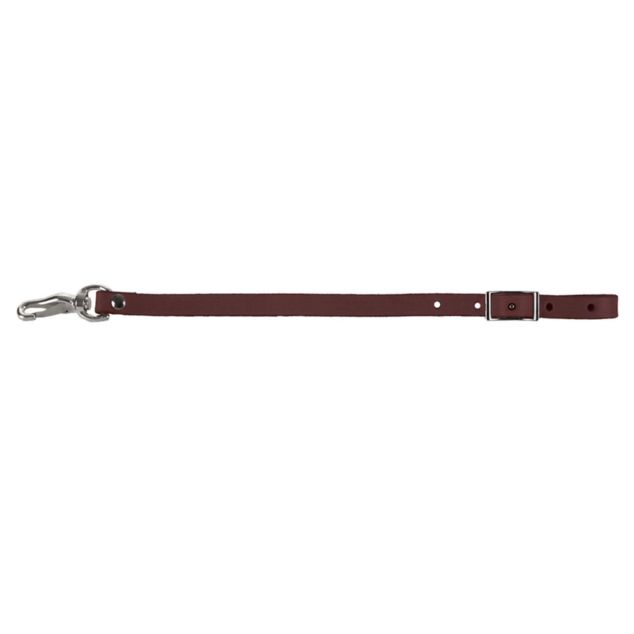Brown leather horse lead with metal snap hook - Uhorse