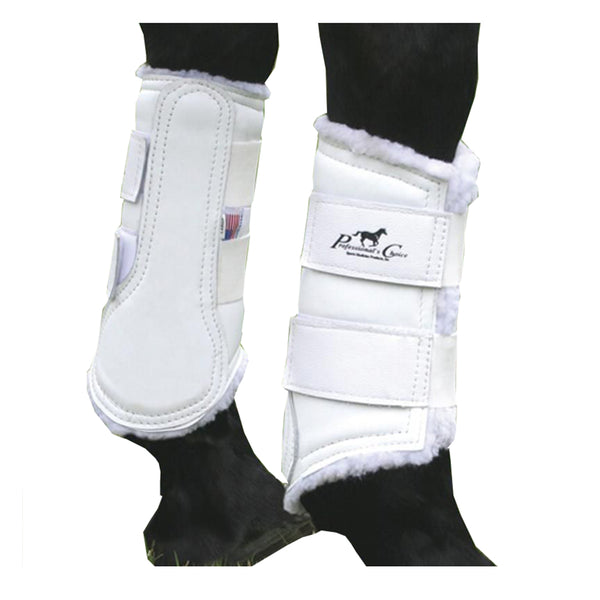 Professional's Choice H. Leg Protection Leather Boot LRG White – by Hilason – Cowboy and equestrian accessories