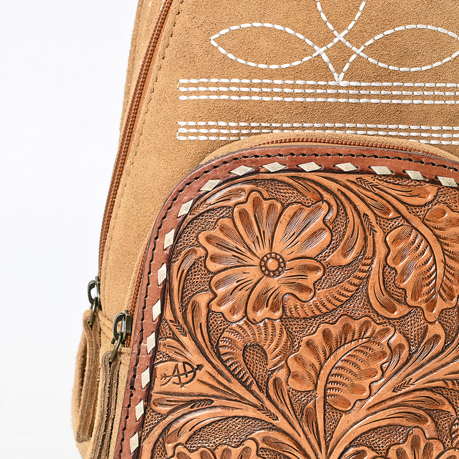 American Darling Sling Hand Tooled Genuine Leather Suede bag | Fanny Pack for Women