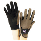 OVATION Western Horse Kids' Hearts Embroidered Riding Gloves Black / Grey