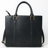 Never Mind  Briefcase Genuine Leather Women Bag Western Handbag Purse