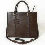 Never Mind Briefcase Genuine Leather Women Bag Western Handbag Purse