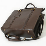 Never Mind Briefcase Genuine Leather Women Bag Western Handbag Purse