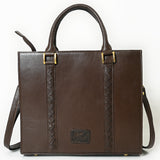 Never Mind Briefcase Genuine Leather Women Bag Western Handbag Purse