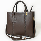 Never Mind Briefcase Genuine Leather Women Bag Western Handbag Purse