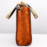 American Darling Tote Bag, Genuine Suede & Vegetable-Tanned Leather, Western Purse with Boot Stitching