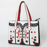 American Darling Tote Hand Printed Genuine Leather Women Bag Western Handbag Purse
