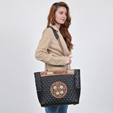 American Darling Tote Bag Beautifully Hand Tooled Leather women