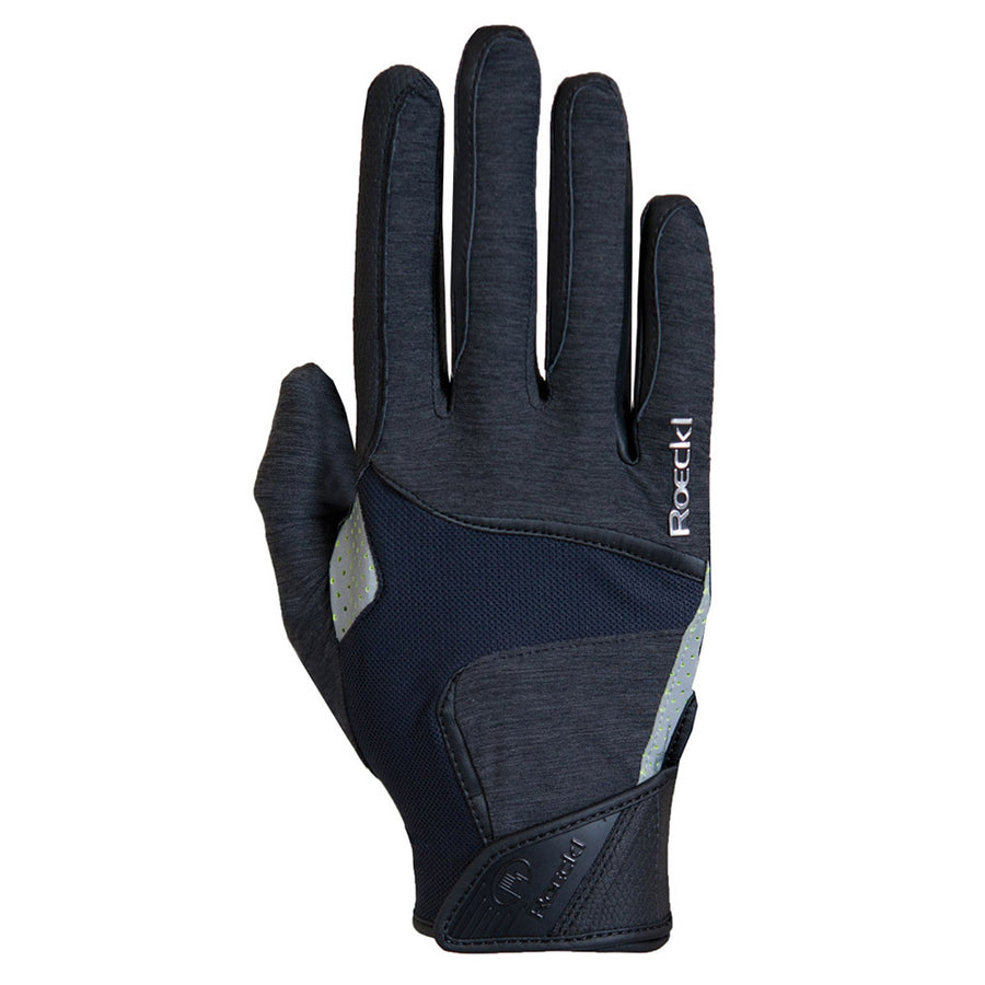 Size 8 Roeckl Mendon Unisex Horse Riding Glove Pair Anthracite Melange - Uhorse