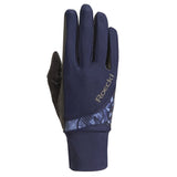 Size 7.5 Roeckl Melbourne Unisex Horse Riding Gloves Pair Navy