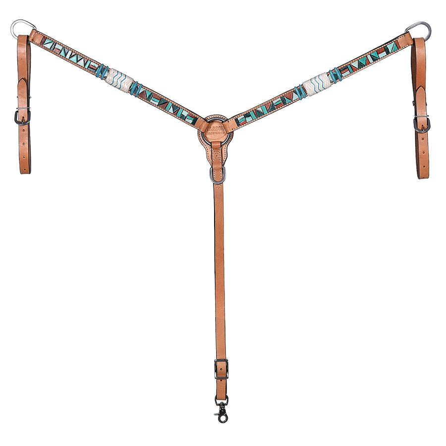 HILASON Western Horse Headstall & Breast Collar American Leather Hand Carving