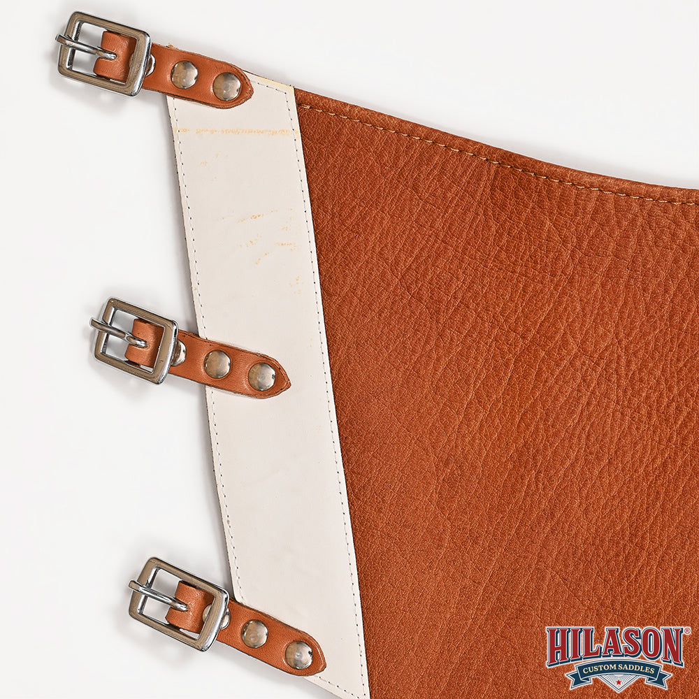 HILASON Pro Rodeo Bull Riding Chaps Genuine Leather Brown – Hilason ...
