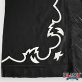 HILASON Pro Rodeo Bull Riding Chaps Genuine Leather Black