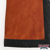 HILASON Pro Rodeo Bull Riding Chaps Genuine Leather Brown