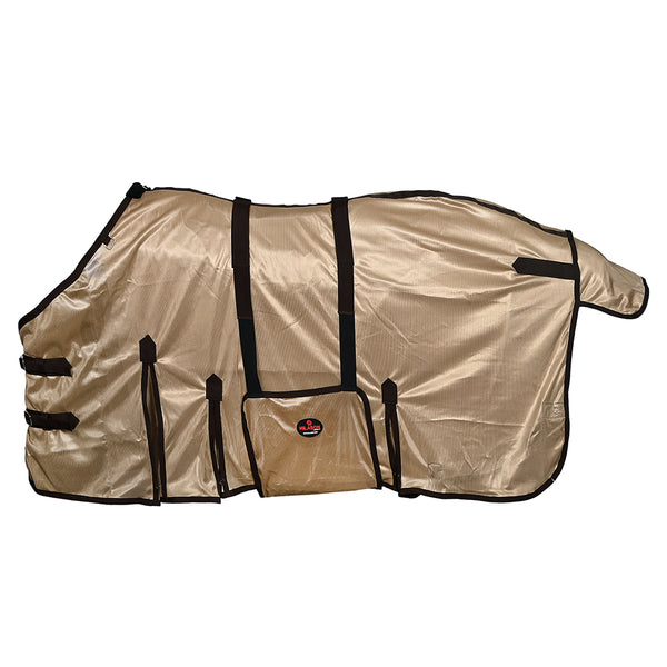 HILASON H. Fly Sheet UV Protect Mesh Bug Mosquito Summer Spring Gold – by Hilason – Cowboy and equestrian accessories