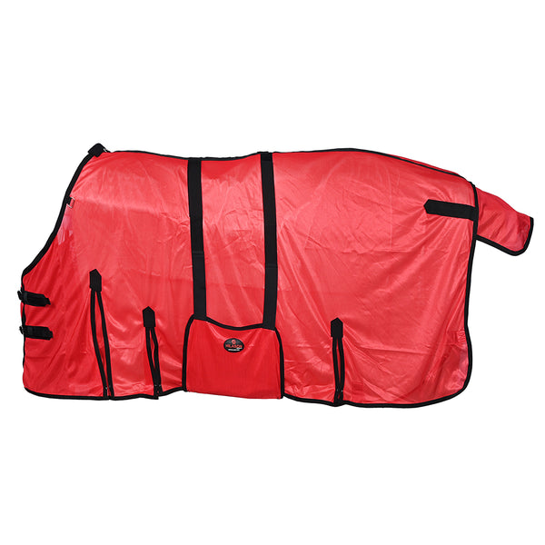 HILASON H. Fly Sheet UV Protect Mesh Bug Mosquito Summer Spring Red – by Hilason – Cowboy and equestrian accessories