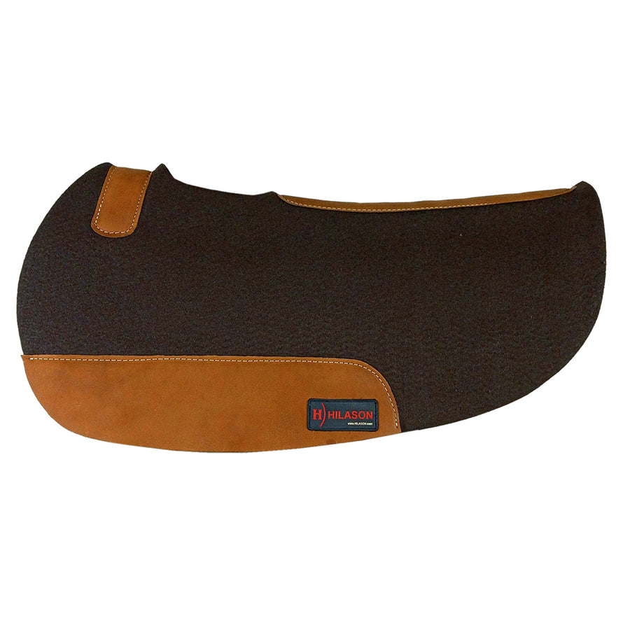 30X32 In Hilason Western Felt Horse Saddle Pad with Leather Border - Uhorse