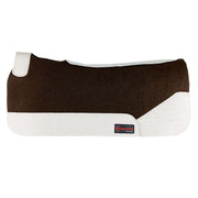 HILASON Western Wool Felt Horse Saddle Pad W/ Distressed Wear Leather | for Horses