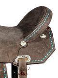 Hilason Western Horse Barrel Racing Wooden Tree American Leather Saddle