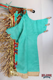 HILASON Pro Rodeo Bull Riding Chaps Genuine Leather Turquoise