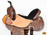 Hilason Western Horse Barrel Racing Wooden Tree American Leather Saddle