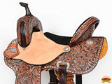 Hilason Western Horse Barrel Racing Wooden Tree American Leather Saddle