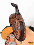 Hilason Western Horse Barrel Racing Wooden Tree American Leather Saddle