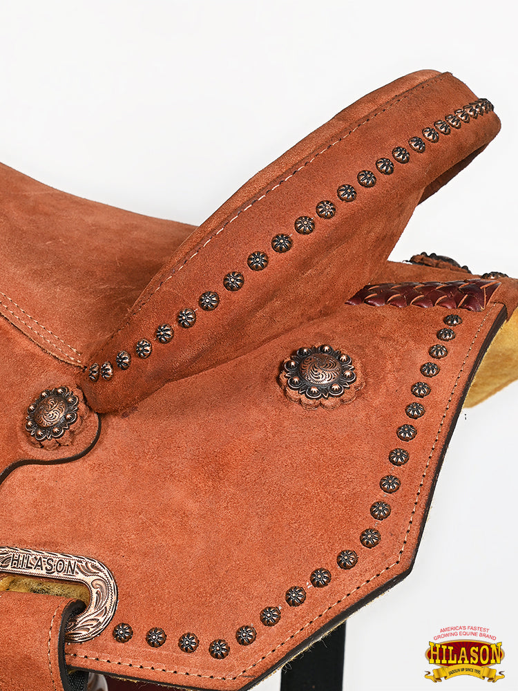 Hilason Western Horse Barrel Racing Wooden Tree American Leather Saddle
