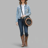 American Darling Canteen Bag Beautifully Suede Leather women Handbag