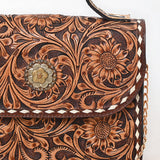 American Darling Messenger Hand Tooled Genuine Leather Women Bag Western Handbag Purse