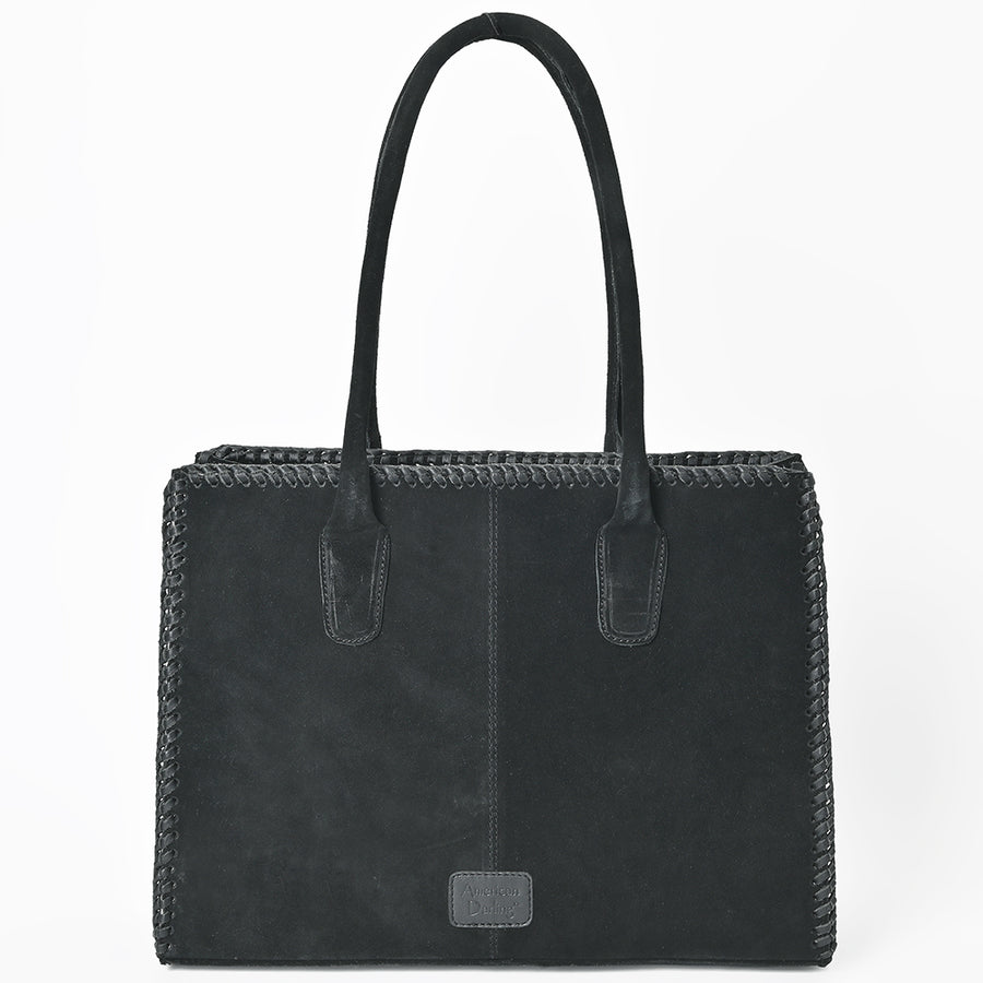 American Darling Tote Bag Western Genuine Leather Braided Handbag with Fringes and YKK Zipper for Women