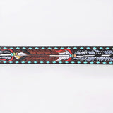 American Darling Floral Hand Carved Men & Women Genuine American Leather Belt Brown Gorgeous Hand Painted & Tooled