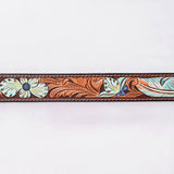 American Darling Floral Hand Carved Men & Women Genuine American Leather Belt Brown Gorgeous Hand Painted & Tooled