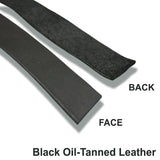 Hilason Genuine Leather Flat Strap Strips for DIY Arts & Craft Projects Jewelry Tooling Home Décor Black