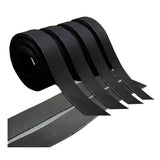 Hilason Genuine Leather Flat Strap Strips for DIY Arts & Craft Projects Jewelry Tooling Home Décor Black