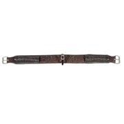 HILASON Western Horse Saddle Cinch Girth Genuine Leather Tan Floral Hand Carved and Tooled Stainless Steel Hardware 40 Inch