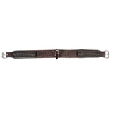 40 In HILASON Western Horse Saddle Cinch Girth Genuine Leather brown Gorgeous Floral Hand Carved Stainless Steel - Uhorse