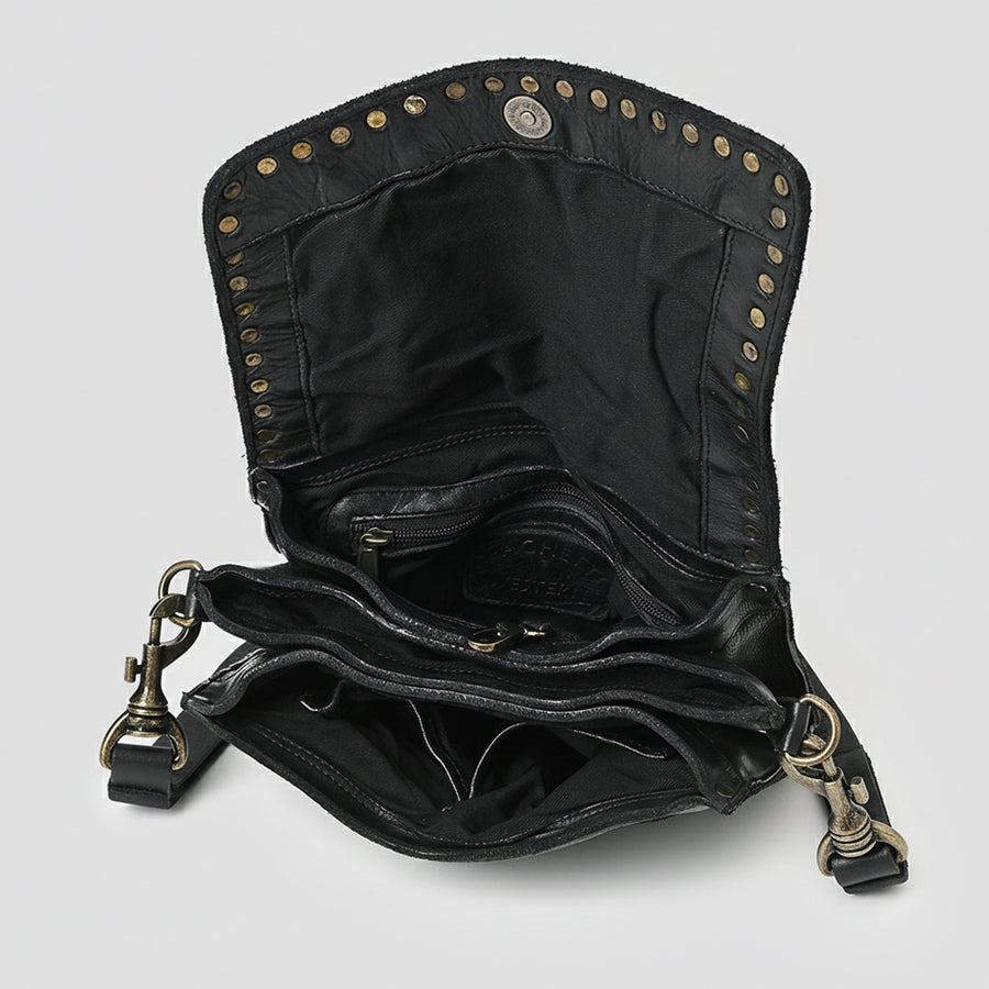 Spaghetti Western Crossbody Genuine Leather Women Bag Handbag Purse