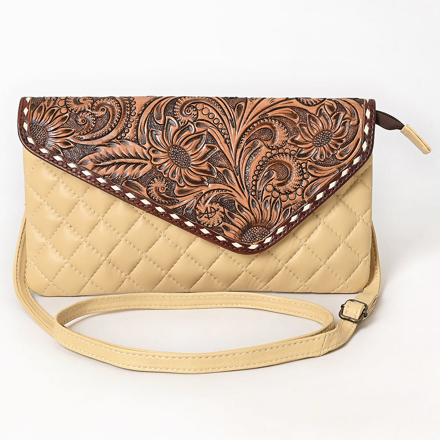 American Darling Wallet Genuine Western Leather Women Bag | Handbag Purse Hand Tooled Travel Jewelry Case