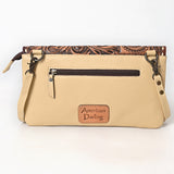 American Darling Wallet Genuine Western Leather Women Bag | Handbag Purse Hand Tooled Travel Jewelry Case