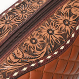American Darling Toiletry Hand Tooled Genuine Leather Western Women Bag Handbag | Purse for