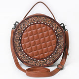 ADBG1684 Canteen Hand Tooled Genuine Western Leather Women Bag