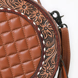 ADBG1684 Canteen Hand Tooled Genuine Western Leather Women Bag