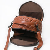 ADBG1684 Canteen Hand Tooled Genuine Western Leather Women Bag