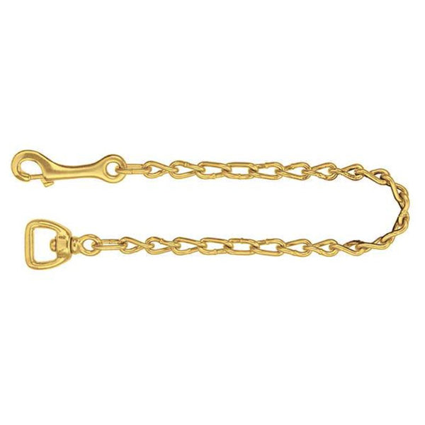 Hilason Western 20 In Lead Chain Malleable Iron Snap 1 Swivel Brass Plated - Uhorse