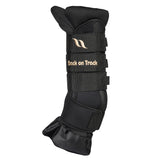 Sml Back On Track H. Leg Pair Royal Quick Wraps Deluxe Polyester Black by Hilason – Cowboy and equestrian accessories