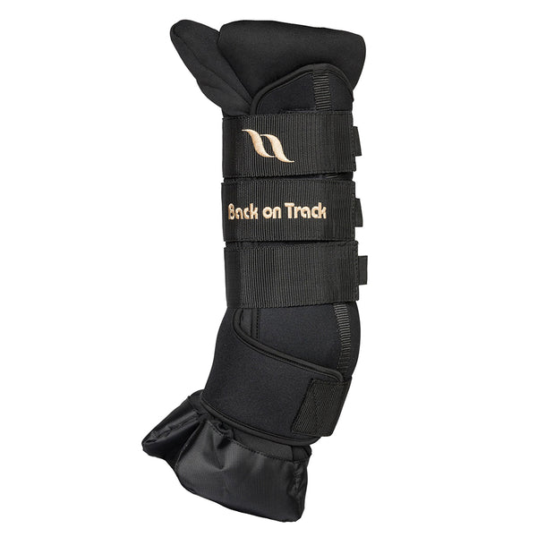 Back On Track Horse Leg Pair Royal Quick Wraps Deluxe Polyester Black Flexible Protective Boots - Hilason